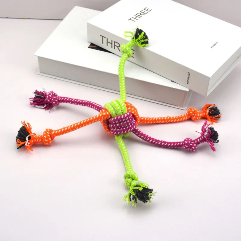 Colourful Rope Tug Toy – Strong, Fun & Perfect for Playful Dogs