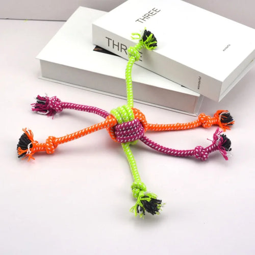 Colourful Rope Tug Toy – Strong, Fun & Perfect for Playful Dogs