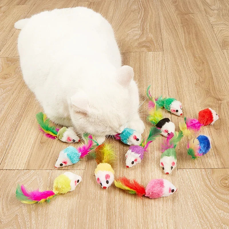 Multicoloured Mouse Cat Toys – Furry Fun for Playful Cats