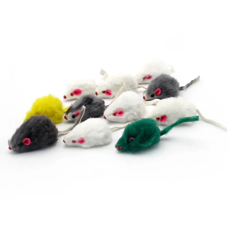 Multicoloured Mouse Cat Toys – Furry Fun for Playful Cats
