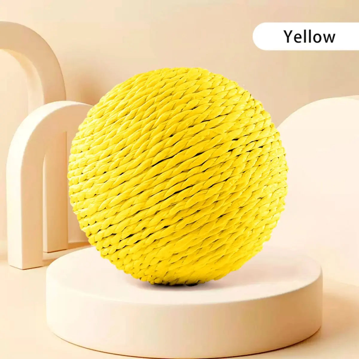 10 cm Interactive Sisal Cat Scratching Ball Toy – Teeth Cleaning & Anti‑Bite Fun