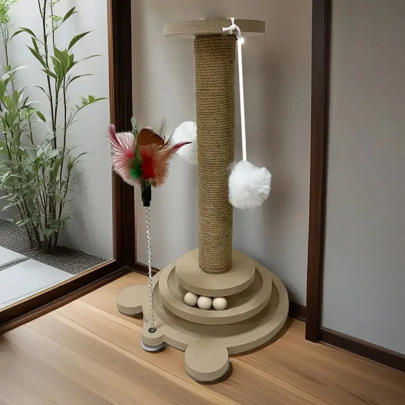 Deluxe Cat Scratching & Play Tower – Multi‑Activity