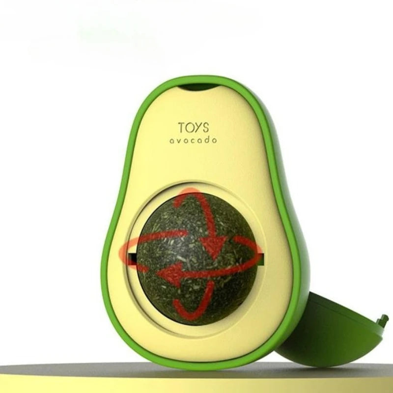 Avocado Wall‑Mounted Catnip Toy – Stick, Bat &amp; Play