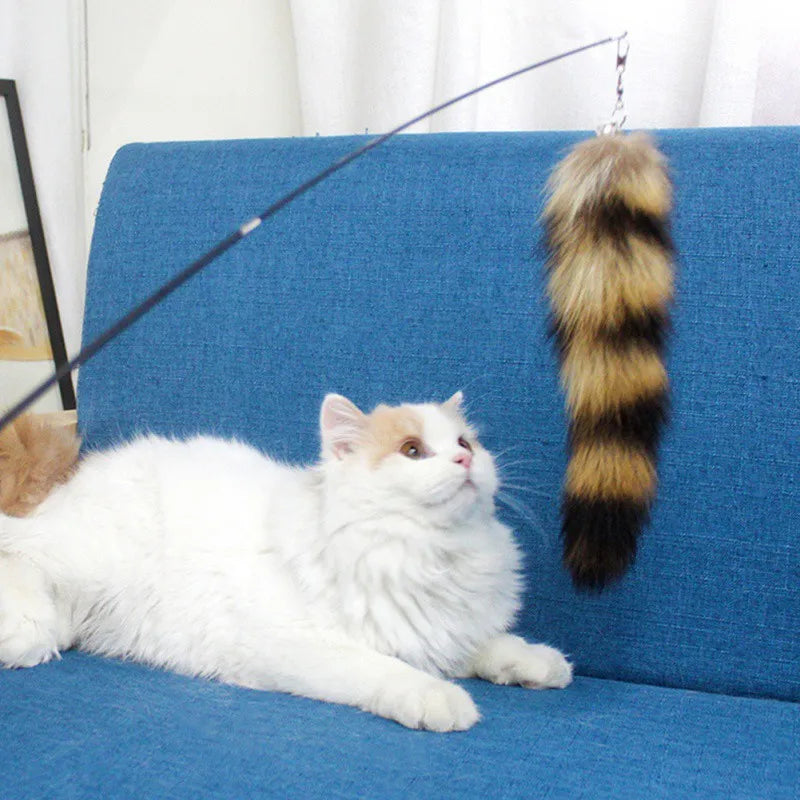 Retractable Fox Tail Teaser Wand – 99 cm of Chase, Pounce & Play
