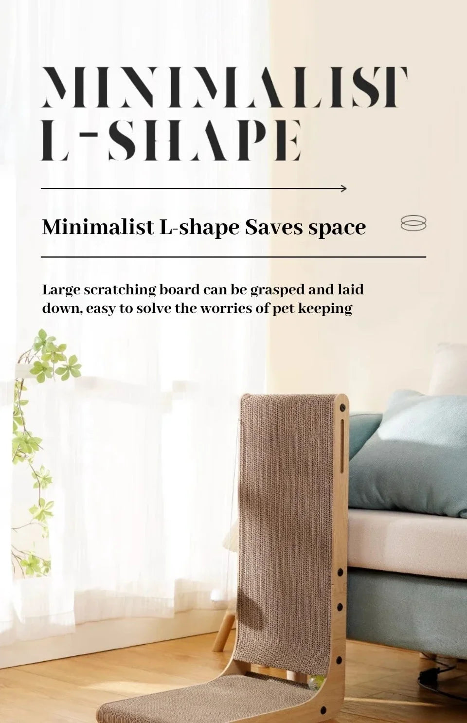 L-Shaped Cardboard Cat Scratching Post