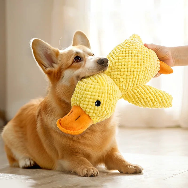Plush Animal Toy for Dogs – Blue Goose or Yellow Duck