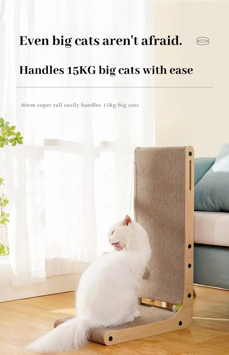 L-Shaped Cardboard Cat Scratching Post