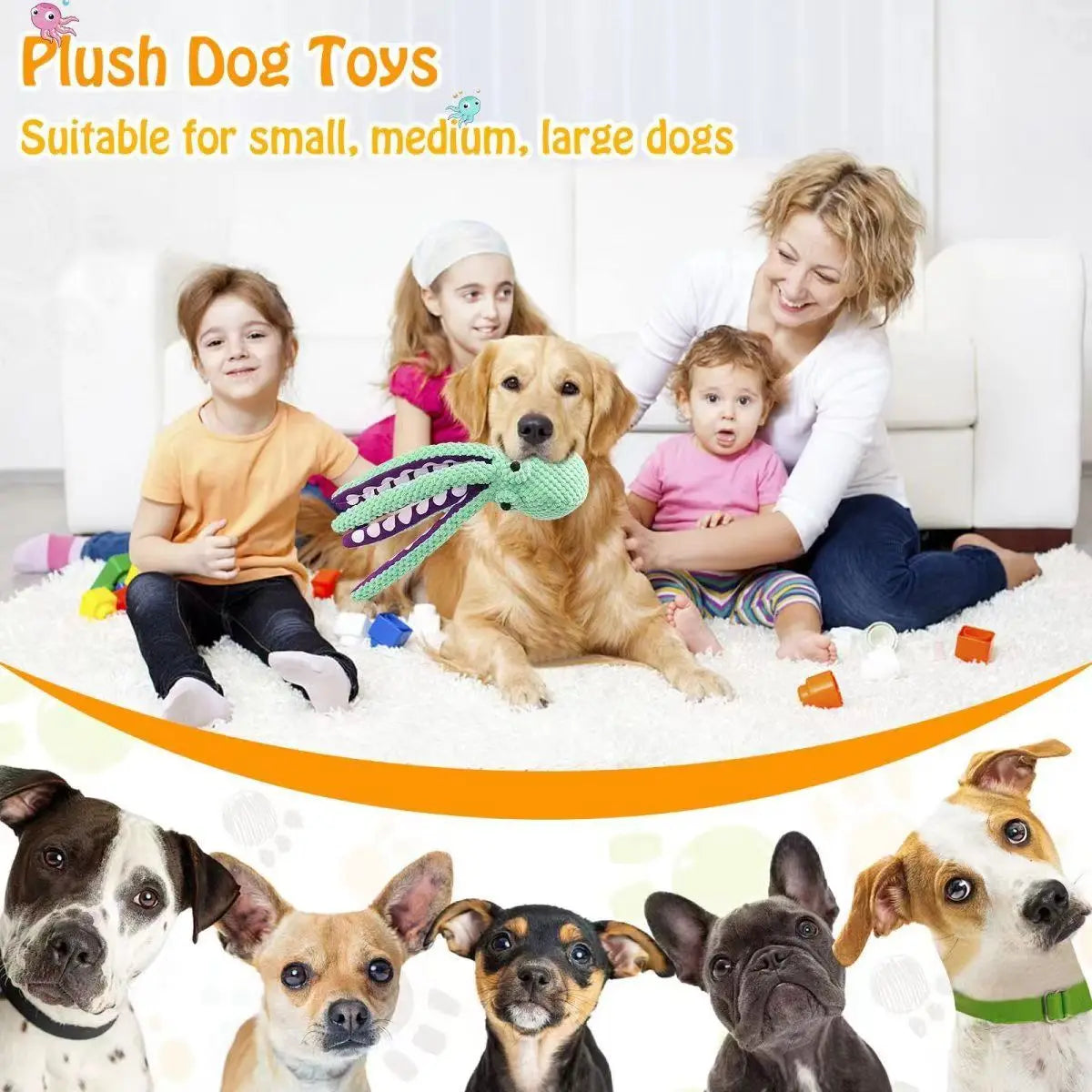 Plush Octopus Toy for Pets – Soft, Durable & Perfect for Playtime