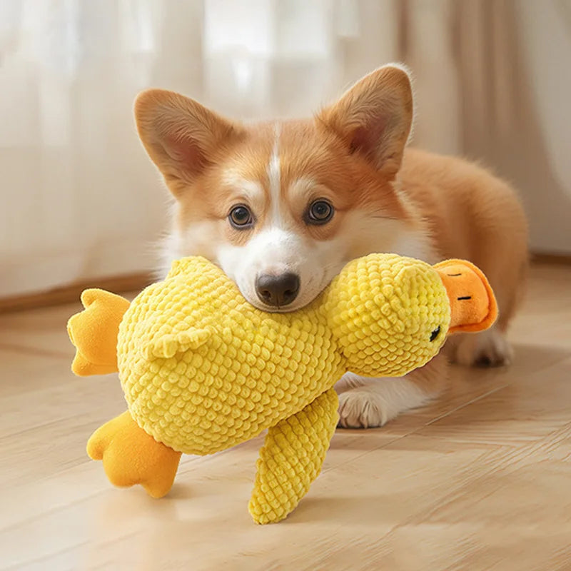 Plush Animal Toy for Dogs – Blue Goose or Yellow Duck