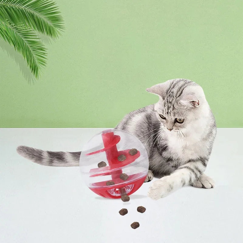 Cat Spiral Treat Ball – Play, Chase & Treat Time in One!