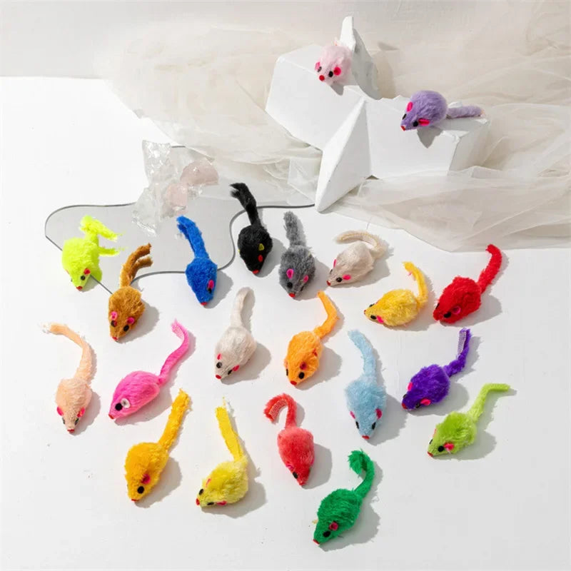 Multicoloured Mouse Cat Toys – Furry Fun for Playful Cats